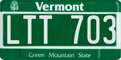VT license plate LTT703