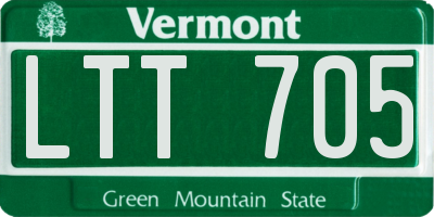 VT license plate LTT705