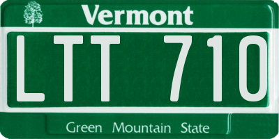 VT license plate LTT710