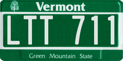 VT license plate LTT711