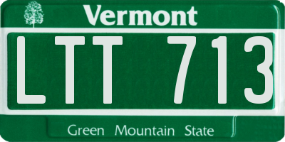 VT license plate LTT713