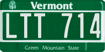 VT license plate LTT714