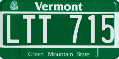 VT license plate LTT715
