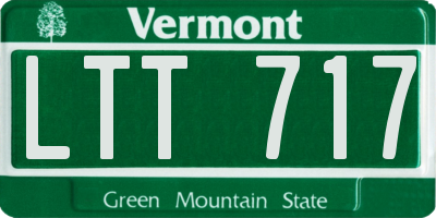 VT license plate LTT717