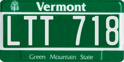 VT license plate LTT718