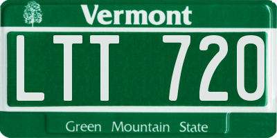 VT license plate LTT720