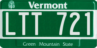 VT license plate LTT721