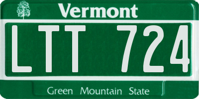 VT license plate LTT724