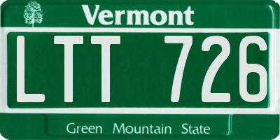 VT license plate LTT726