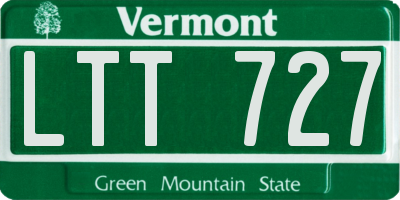 VT license plate LTT727