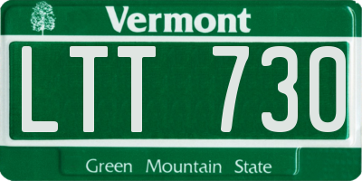 VT license plate LTT730
