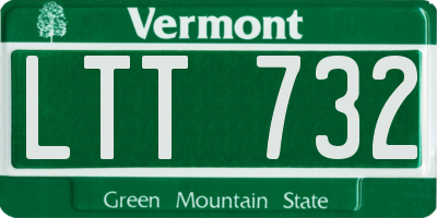 VT license plate LTT732
