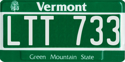 VT license plate LTT733