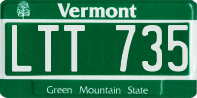 VT license plate LTT735