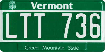VT license plate LTT736