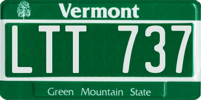 VT license plate LTT737