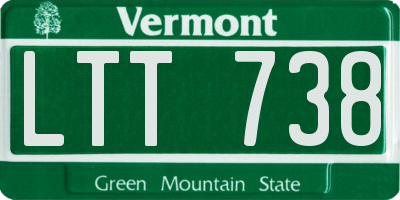VT license plate LTT738