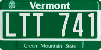 VT license plate LTT741