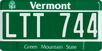 VT license plate LTT744