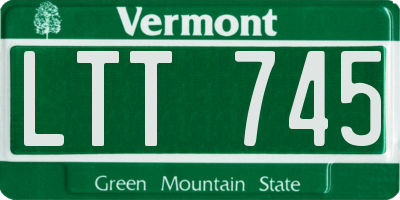 VT license plate LTT745