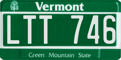 VT license plate LTT746
