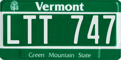 VT license plate LTT747