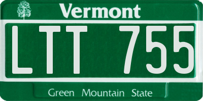 VT license plate LTT755