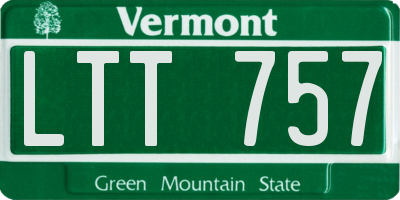 VT license plate LTT757