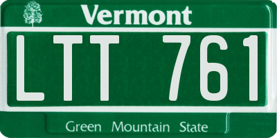 VT license plate LTT761