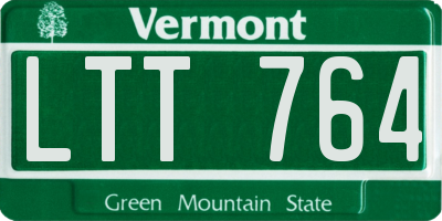 VT license plate LTT764