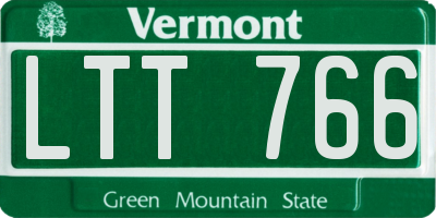 VT license plate LTT766