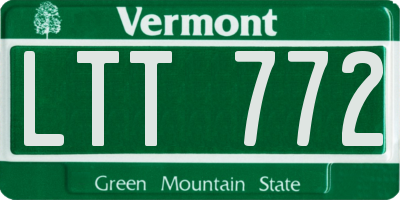VT license plate LTT772