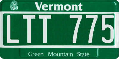 VT license plate LTT775
