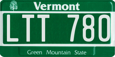 VT license plate LTT780