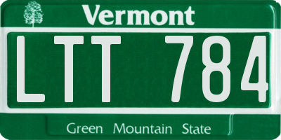 VT license plate LTT784