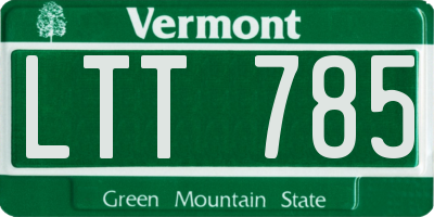 VT license plate LTT785