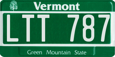 VT license plate LTT787