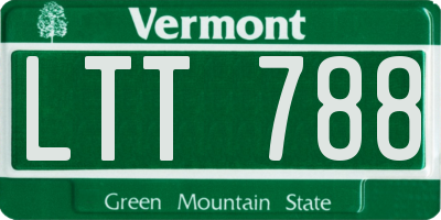 VT license plate LTT788