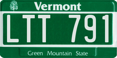 VT license plate LTT791