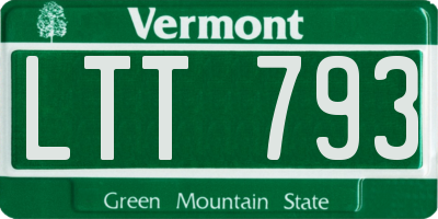 VT license plate LTT793