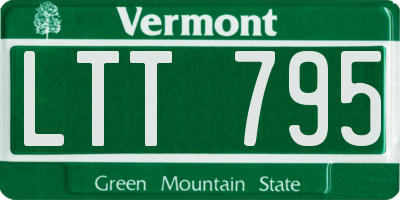 VT license plate LTT795