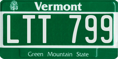 VT license plate LTT799
