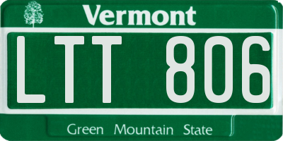 VT license plate LTT806