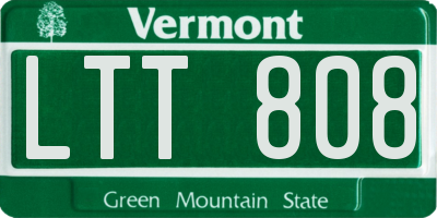 VT license plate LTT808