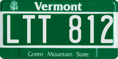 VT license plate LTT812