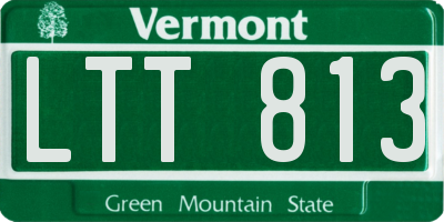 VT license plate LTT813