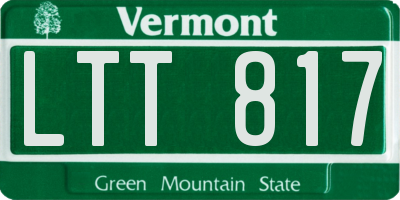 VT license plate LTT817