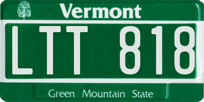 VT license plate LTT818