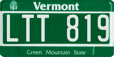 VT license plate LTT819