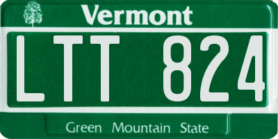 VT license plate LTT824
